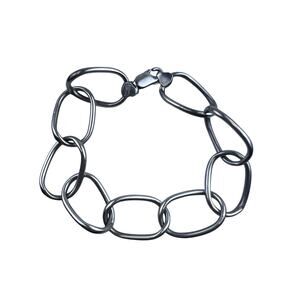 DGS Turkey Open Link Sterling Silver Bracelet 8.75"